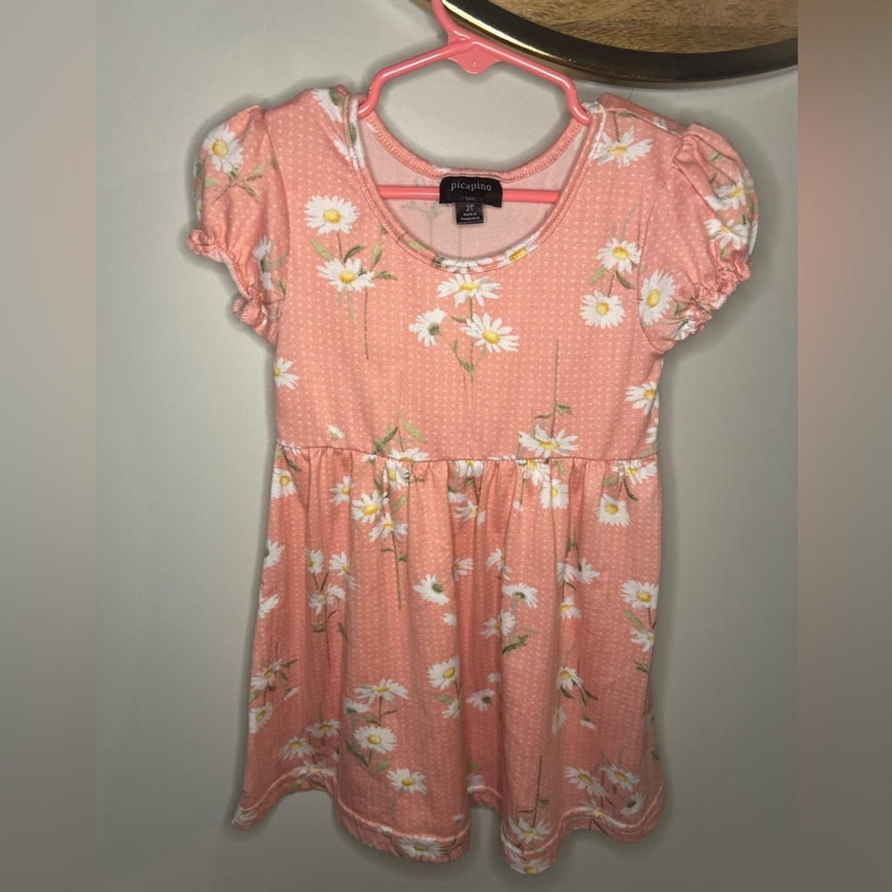 5 For $30 Picapino 2t Peach Floral Kids Dress